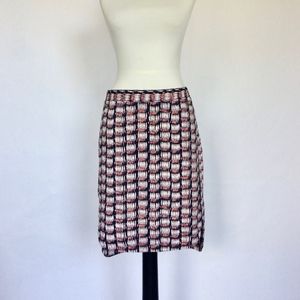 COS cotton shibori print high low skirt